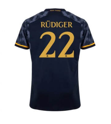 Real Madrid Antonio Rudiger #22 Koszulka Wyjazdowych 2023-24 Krótki Rękaw